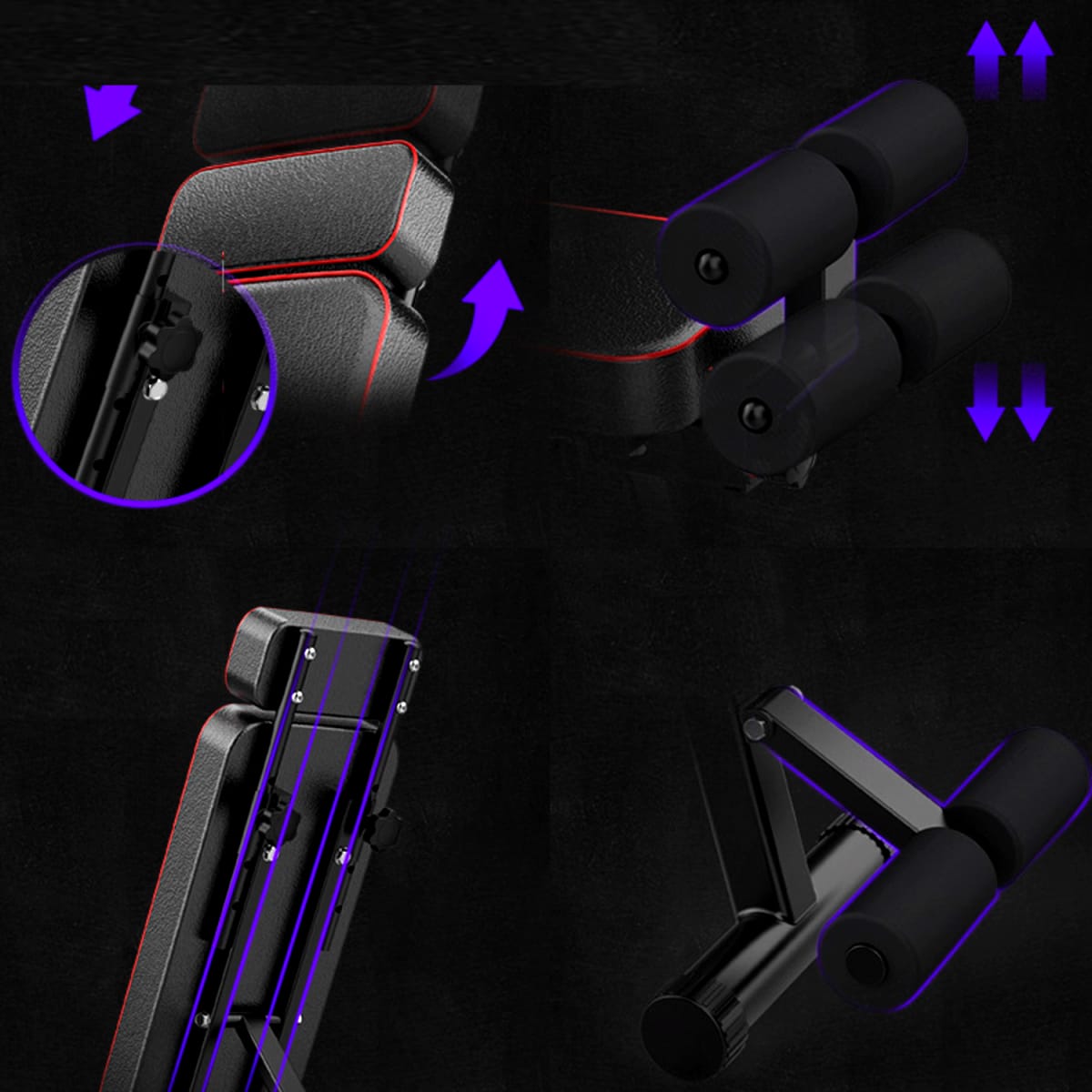 Banqueta de Ejercicios Multifuncional Reclinable6