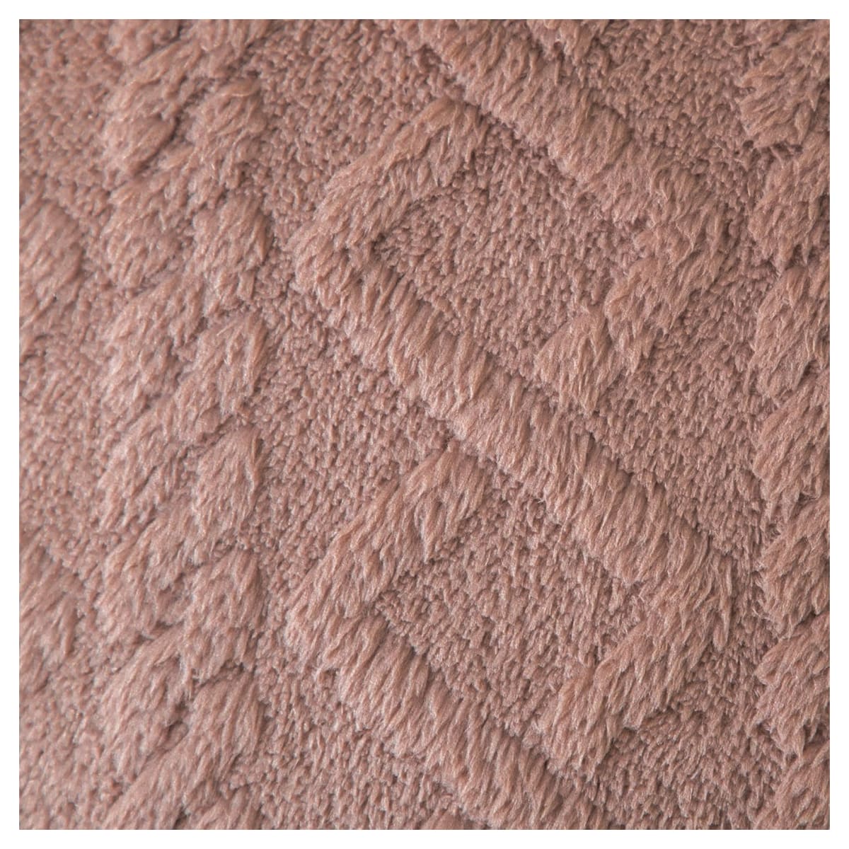 2 Fundas para Cojín Jacquard de Felpa Geométrica 3D Café 45x45 cms4