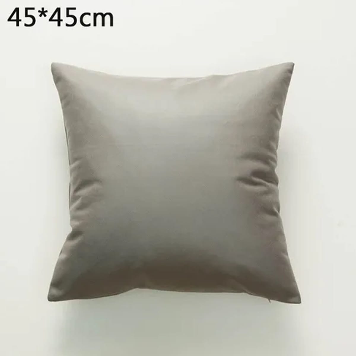 2 Fundas para Cojín Tela simil Cuero Gris 45x45 cms3