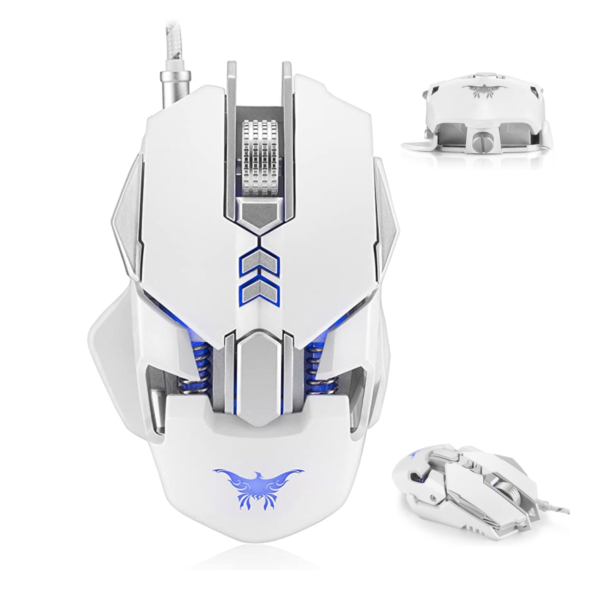 Mouse Gamer Profesional CW 50 Combatwing White1