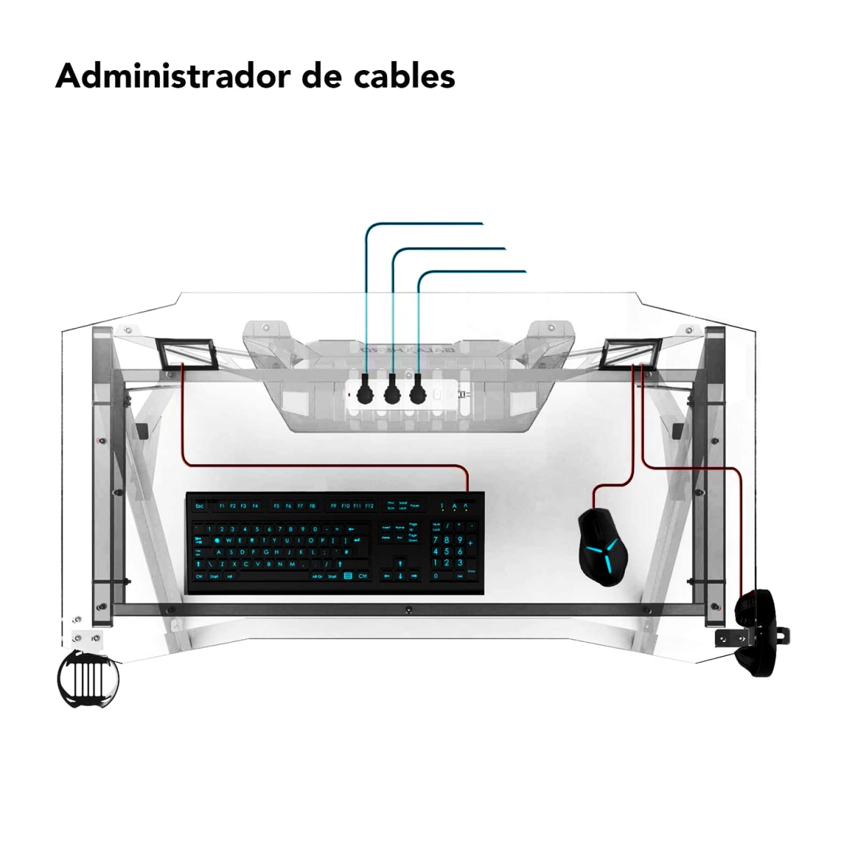 ESCRITORIO GAMER MULTIFUNCIONAL GALAXHERO COLOR NEGRO7