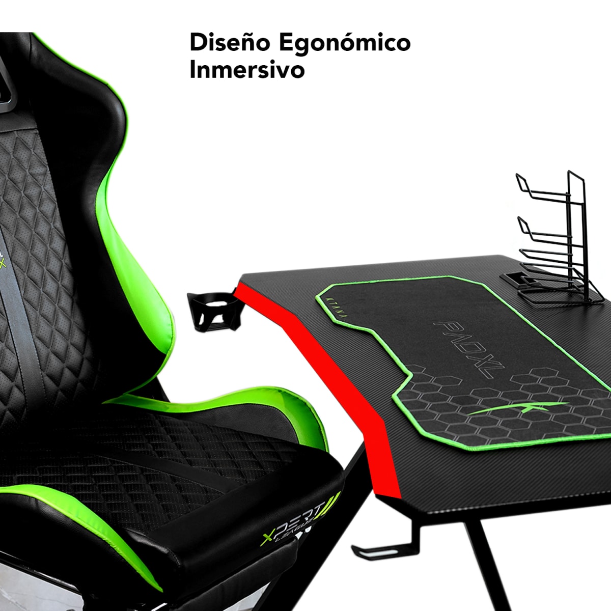 ESCRITORIO GAMER GALAXHERO COLOR NEGRO VERDE10