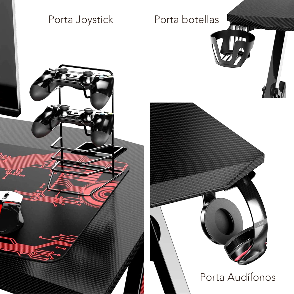 ESCRITORIO GAMER MULTIFUNCIONAL GALAXHERO COLOR NEGRO3