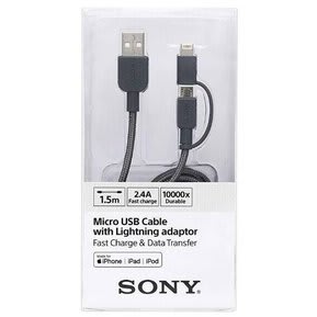 Sony Cable Micro Usb Lightning para Iphone SONY Negro 1.5M1