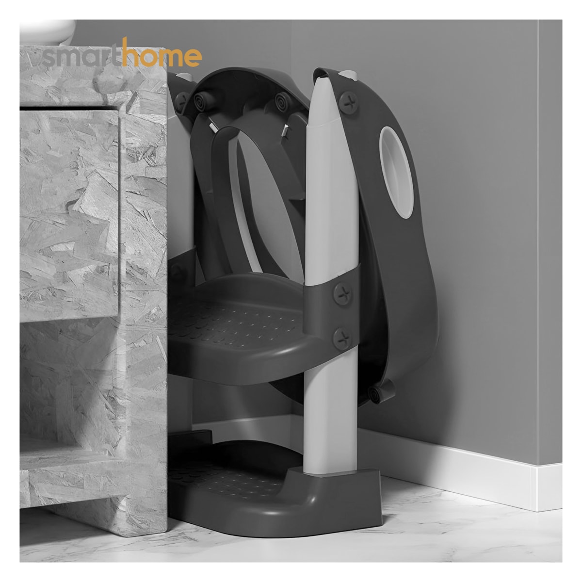 Asiento Escalera Adaptador Urinario Infantil Gris2