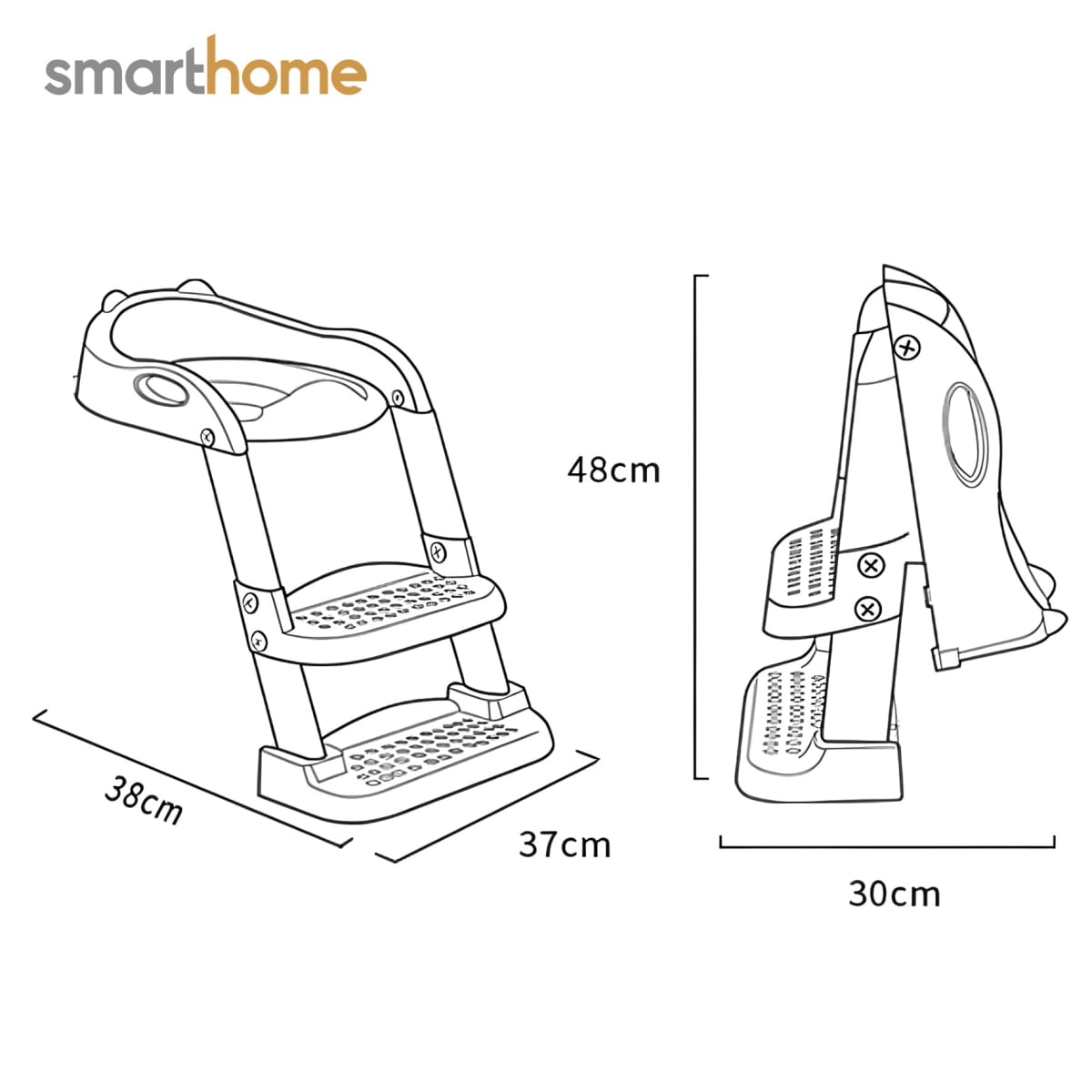 Asiento Escalera Adaptador Urinario Infantil Gris3
