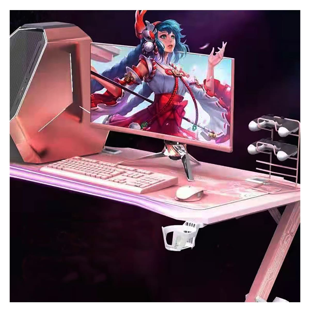 ESCRITORIO GAMER GALAXHERO COLOR Rosado5