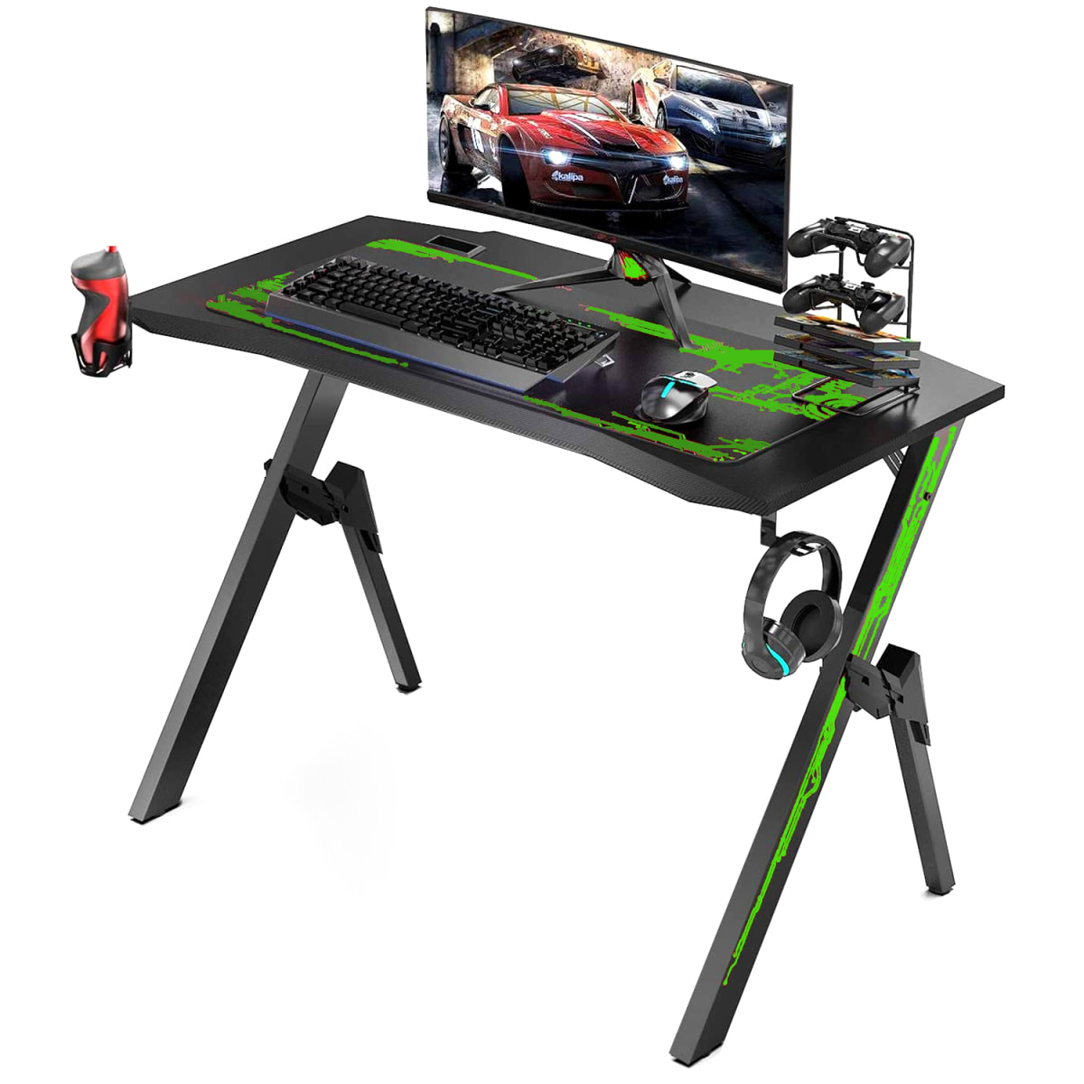 ESCRITORIO GAMER GALAXHERO COLOR NEGRO VERDE3