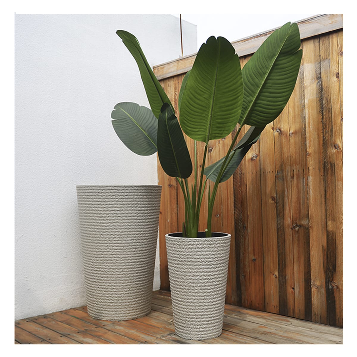 Macetero Ornamental Gris Granito L 42 cms4