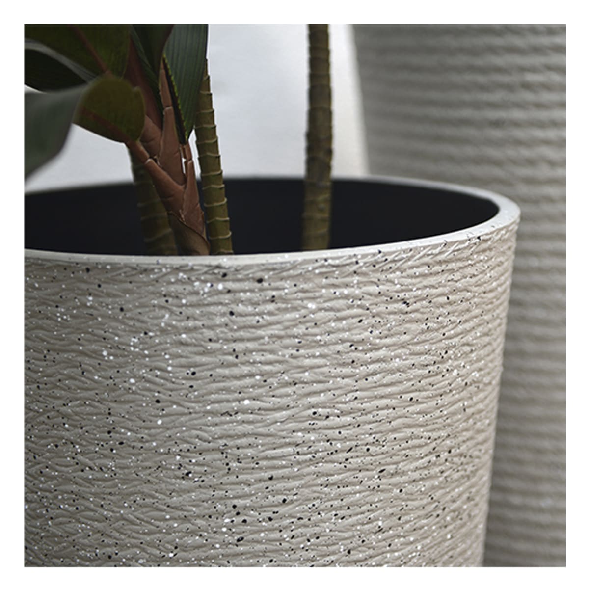 Macetero Ornamental Gris Granito L 42 cms5
