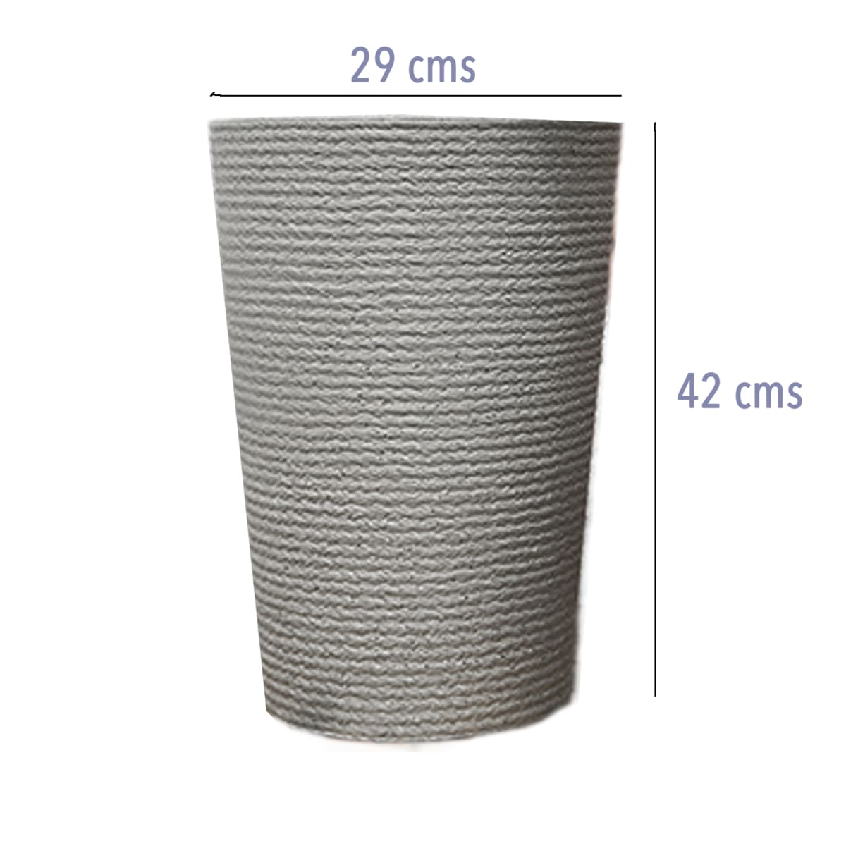 Macetero Ornamental Gris Granito L 42 cms3