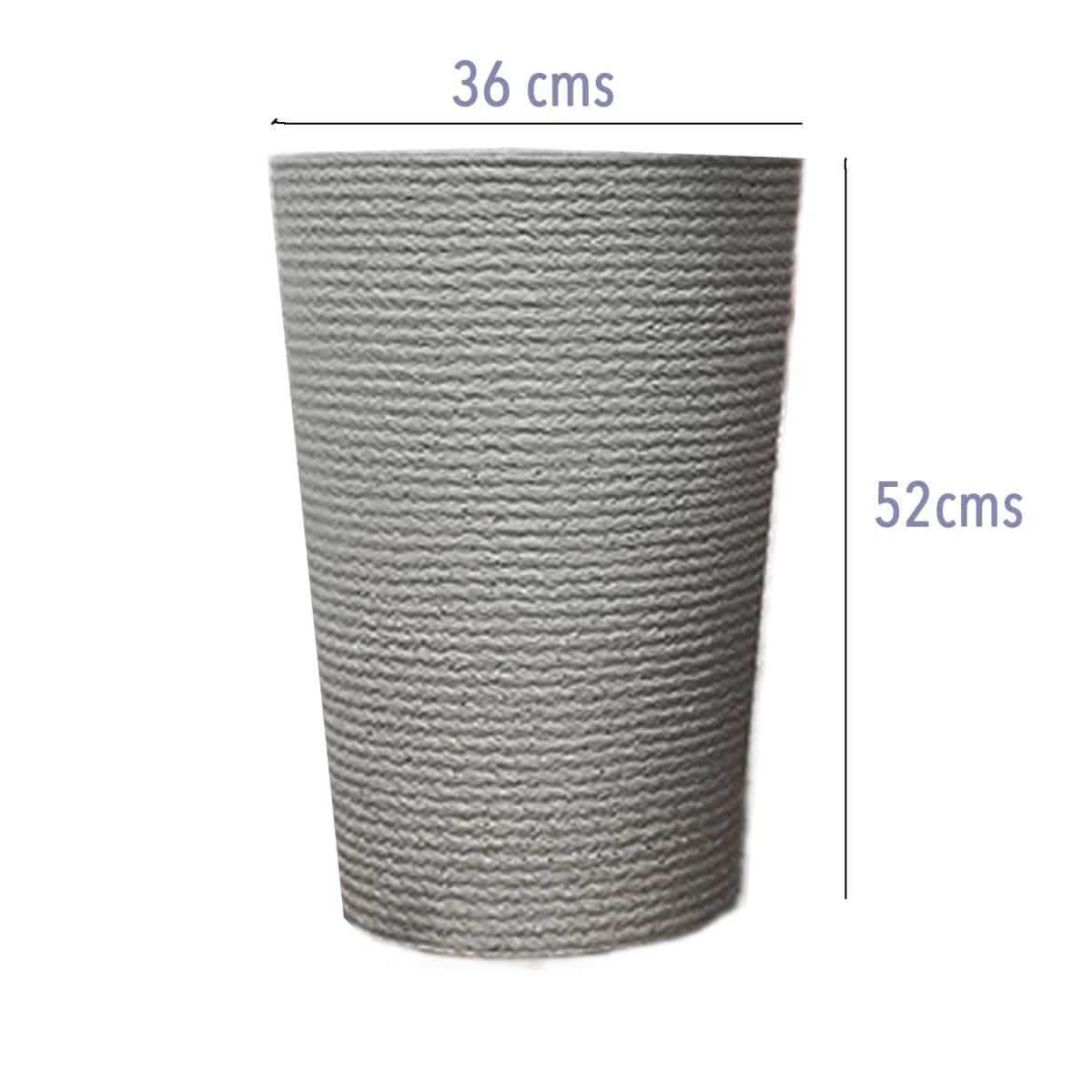 Macetero Ornamental Gris Granito XL 52 cms5