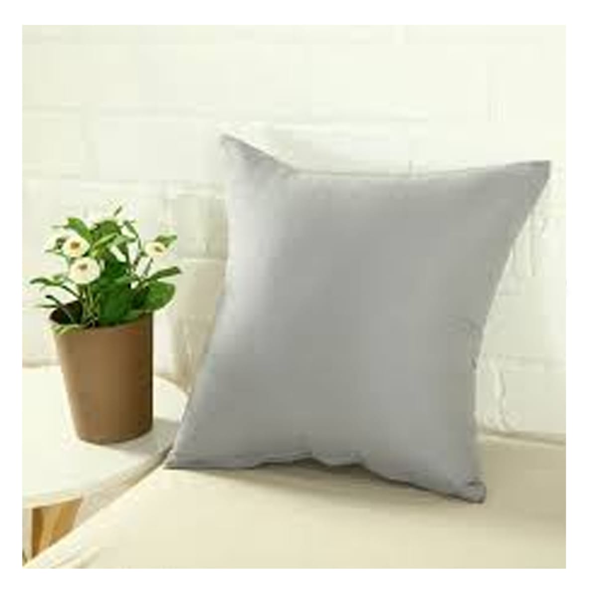 2 Fundas para Cojín Tela simil Cuero Gris 45x45 cms2