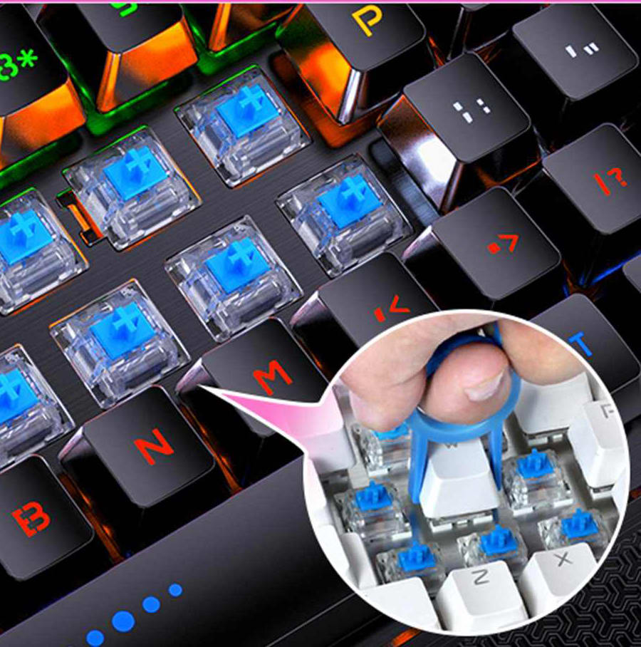 Teclado Gamer Mecánico Profesional K100 Yindiao Negro2
