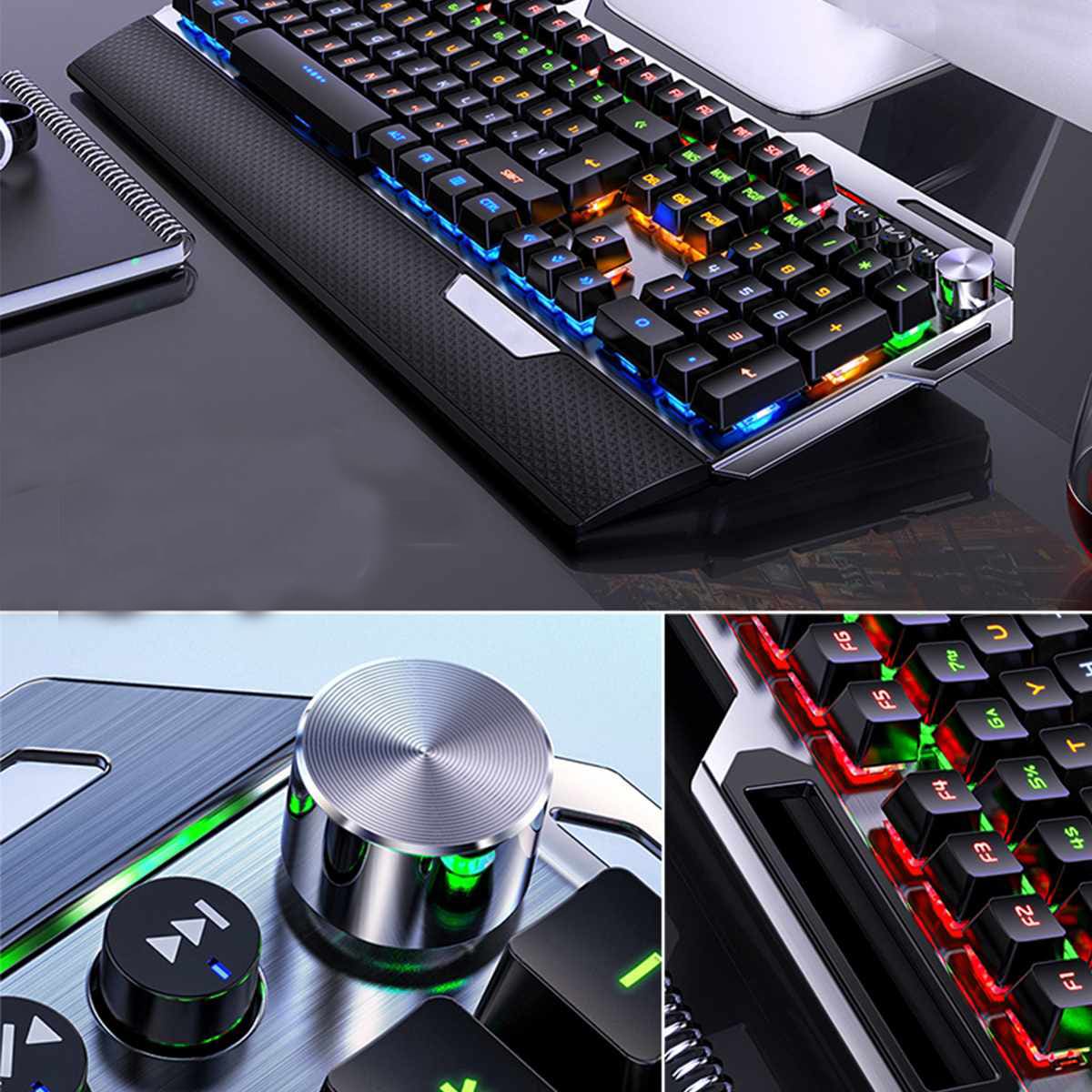 Teclado Gamer Mecánico Profesional K100 Yindiao Negro3