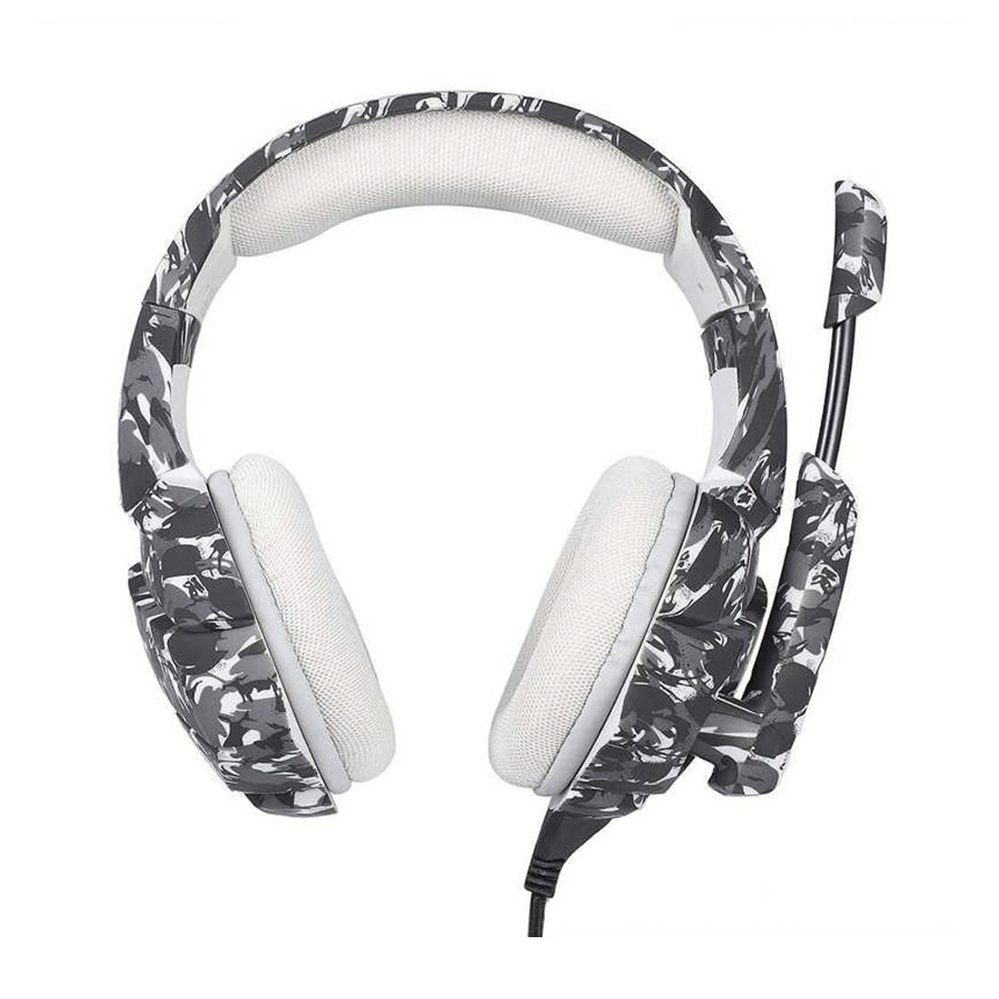 Audífonos Gamer Onikuma K5 Diseño Camuflaje Gris Micrófono2