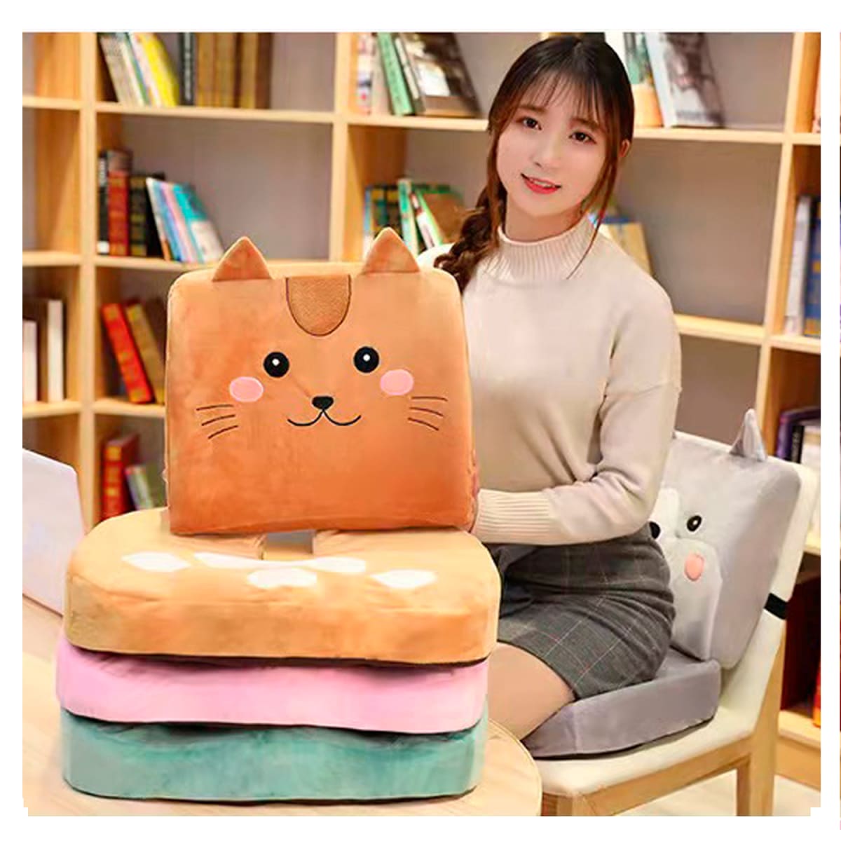 Cojín Lumbar Infantil Café diseño Ktana3