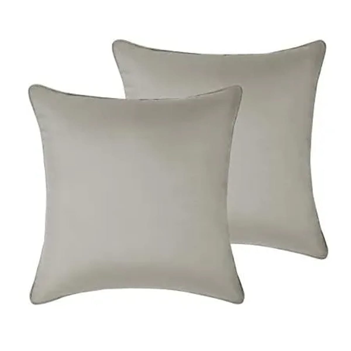 2 Fundas para Cojín Tela simil Cuero Gris 45x45 cms1