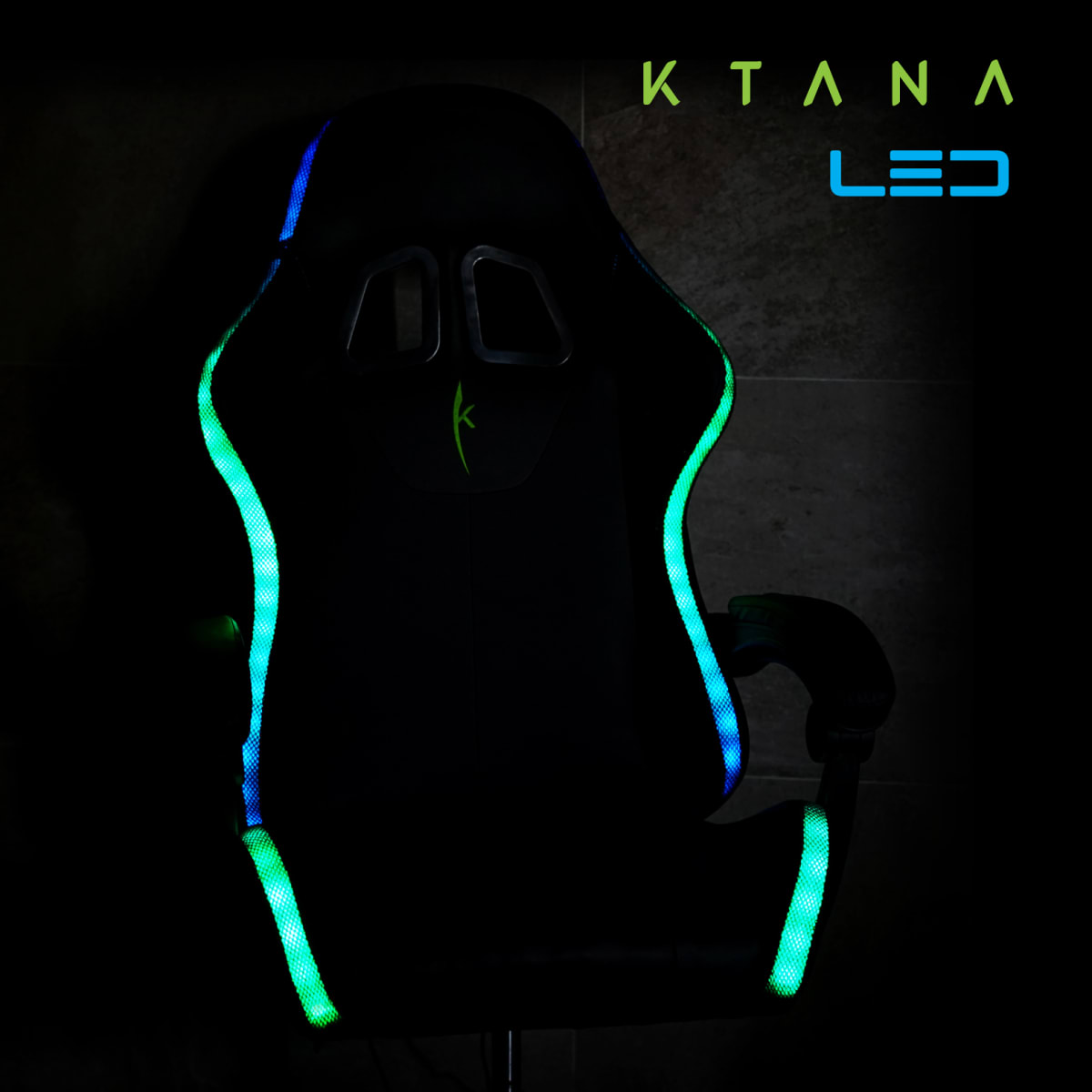 Silla Gamer Led Spectre Ktana Negra con Cojín Ergo Armor de Regalo2