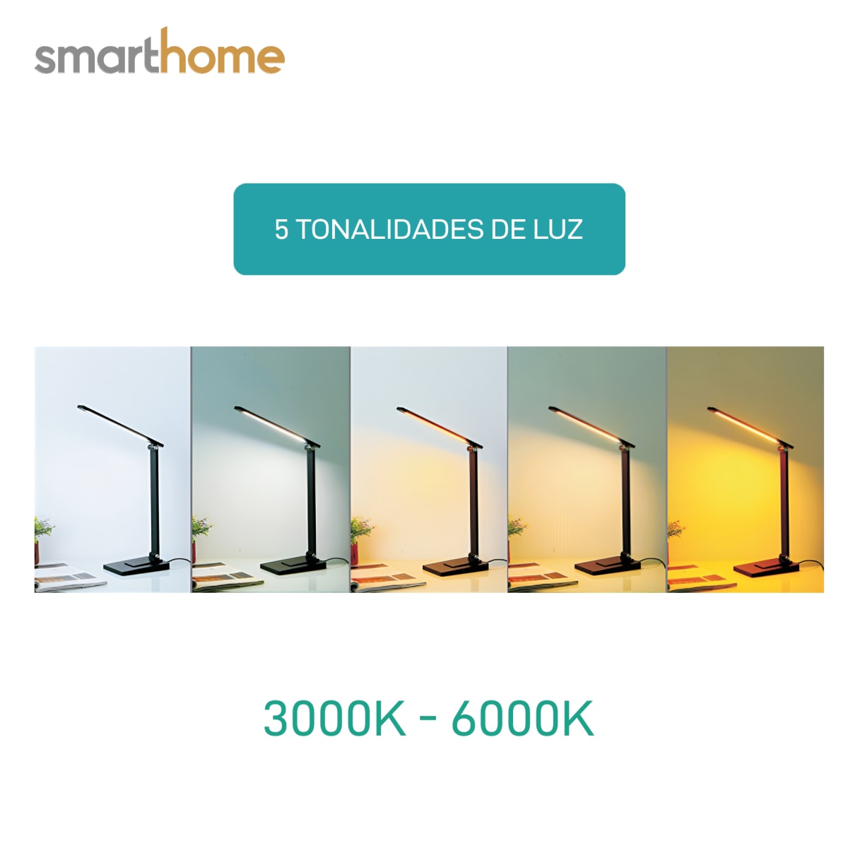 Lámpara Led de Aluminio Recargable5