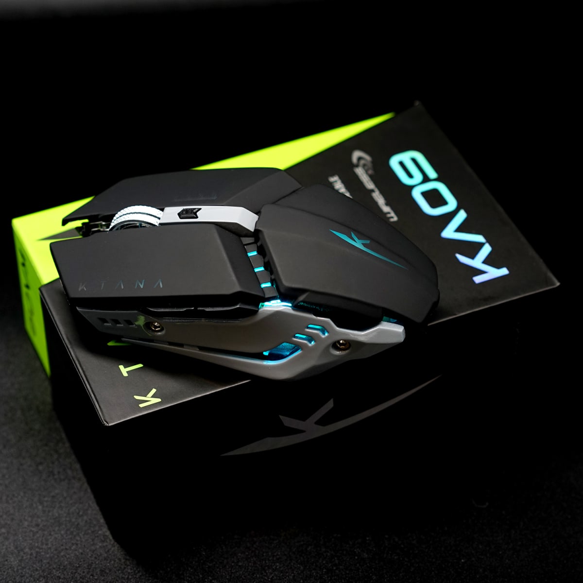 Mouse Gamer Inalambrico Recargable KTANA K09 Negro promo llavero de Regalo5