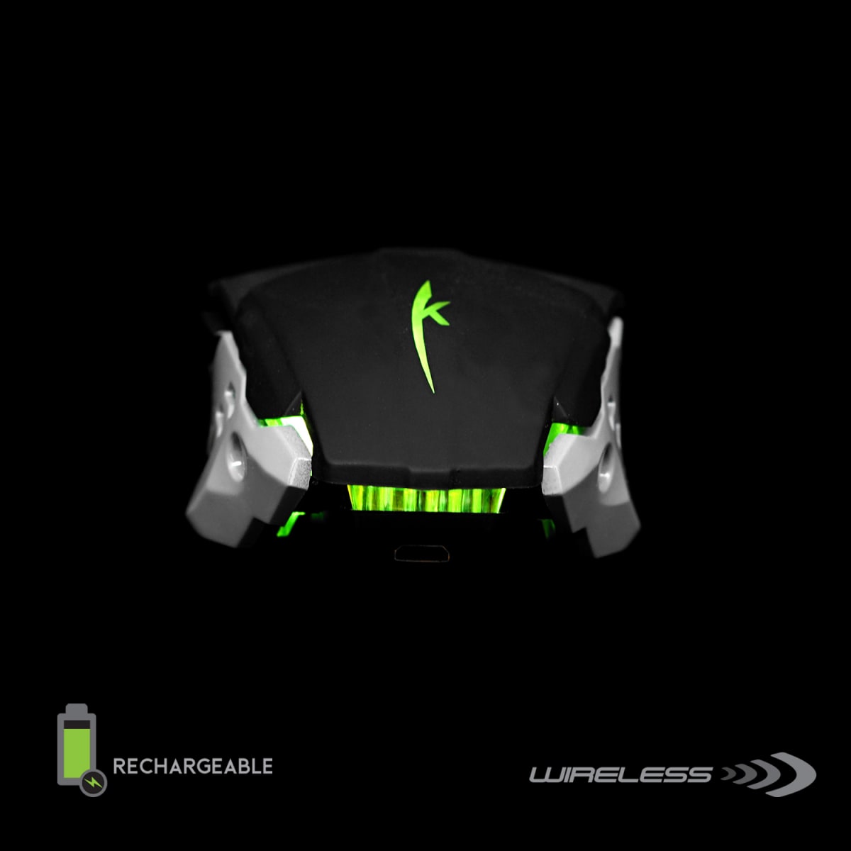 Mouse Gamer Inalambrico Recargable KTANA K09 Negro promo llavero de Regalo7