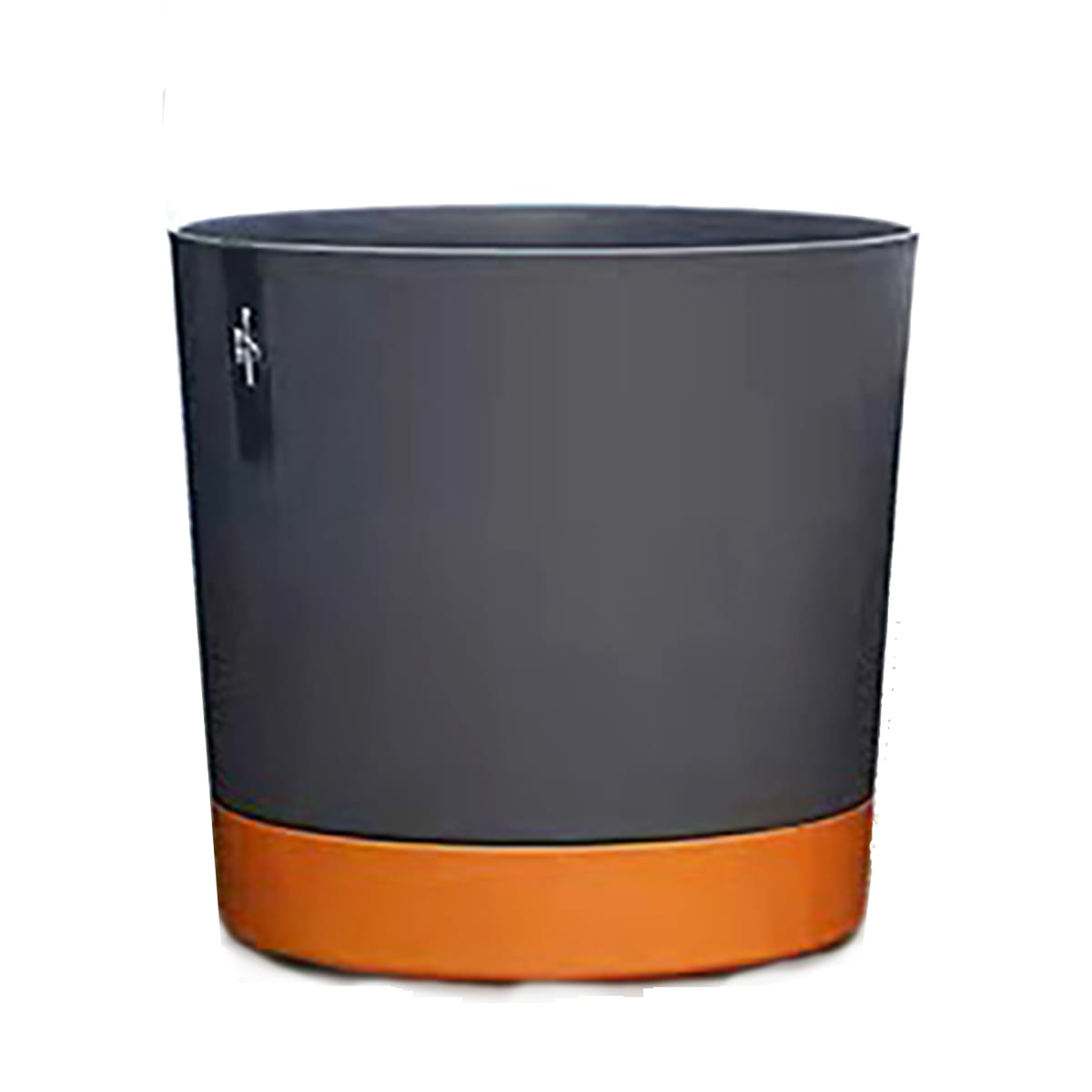 Macetero con Bandeja Extraíble y Drenaje Reflexivo 25x23 cms Gris3