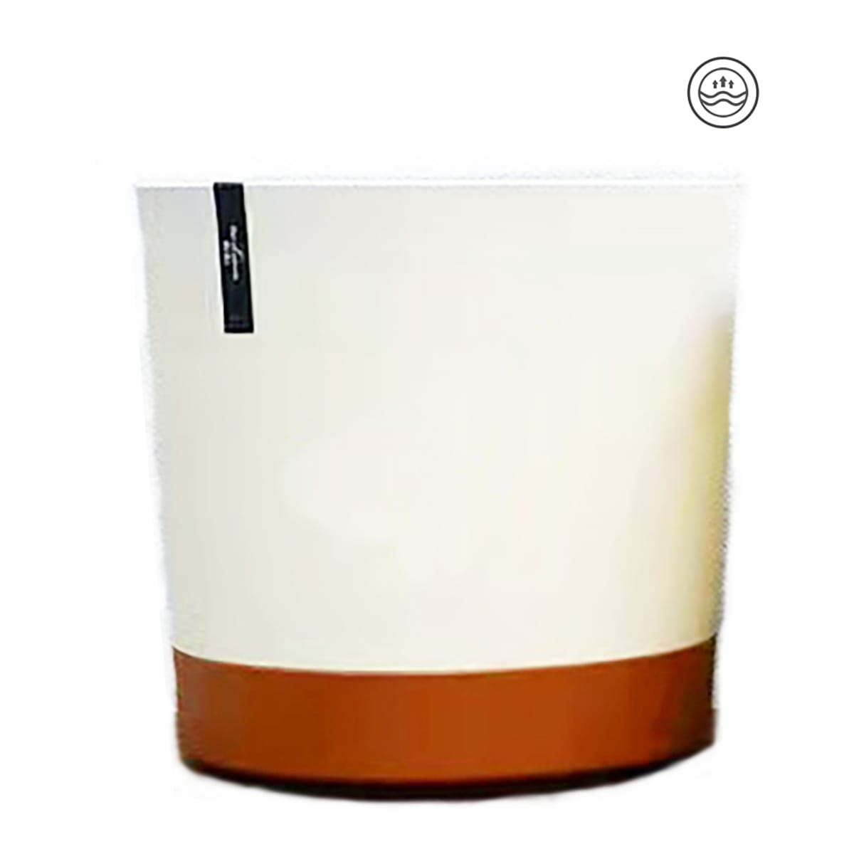 Macetero con Bandeja Extraíble y Drenaje Reflexivo 30x28 cms Blanco3