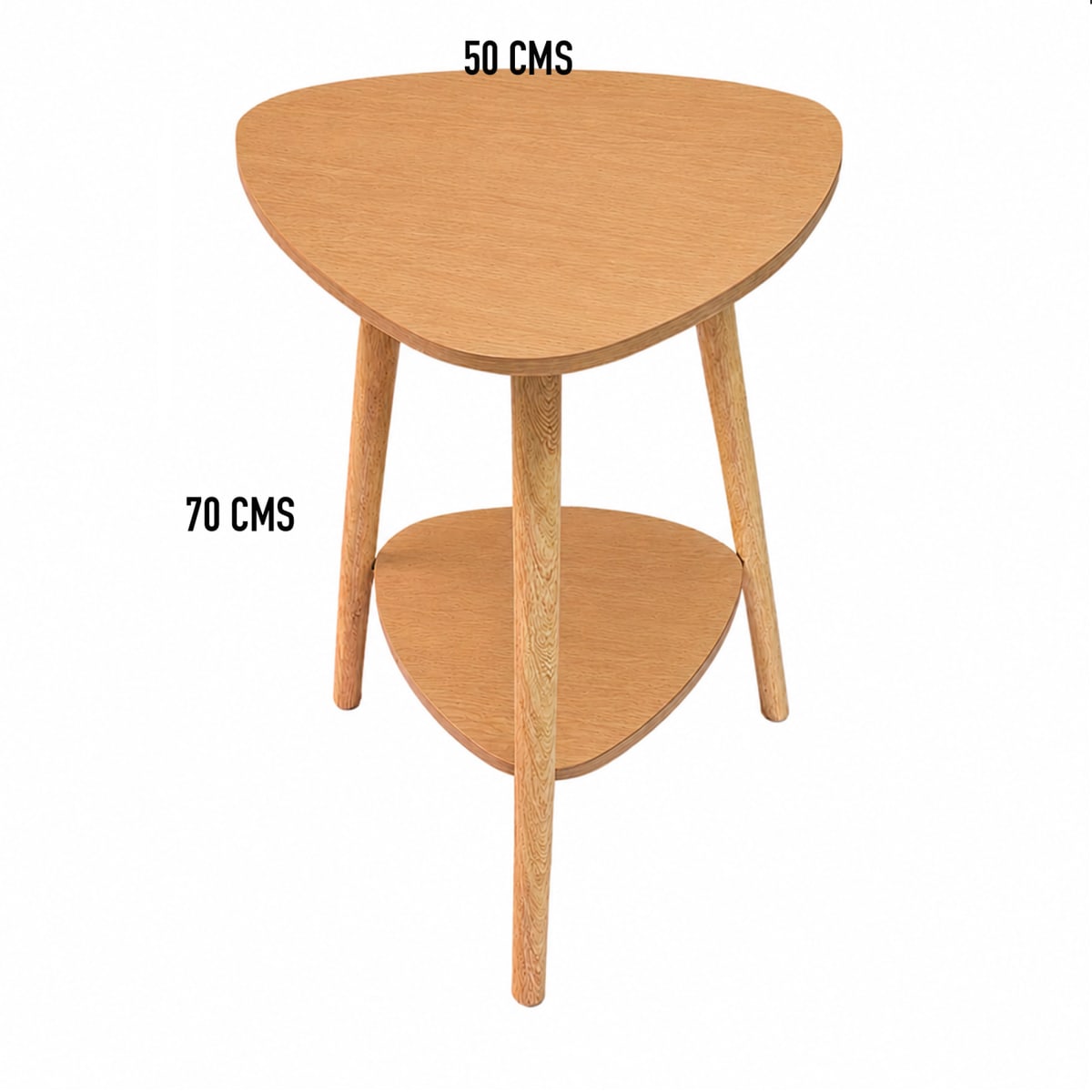 Mesa Triangular 2 niveles color Madera3