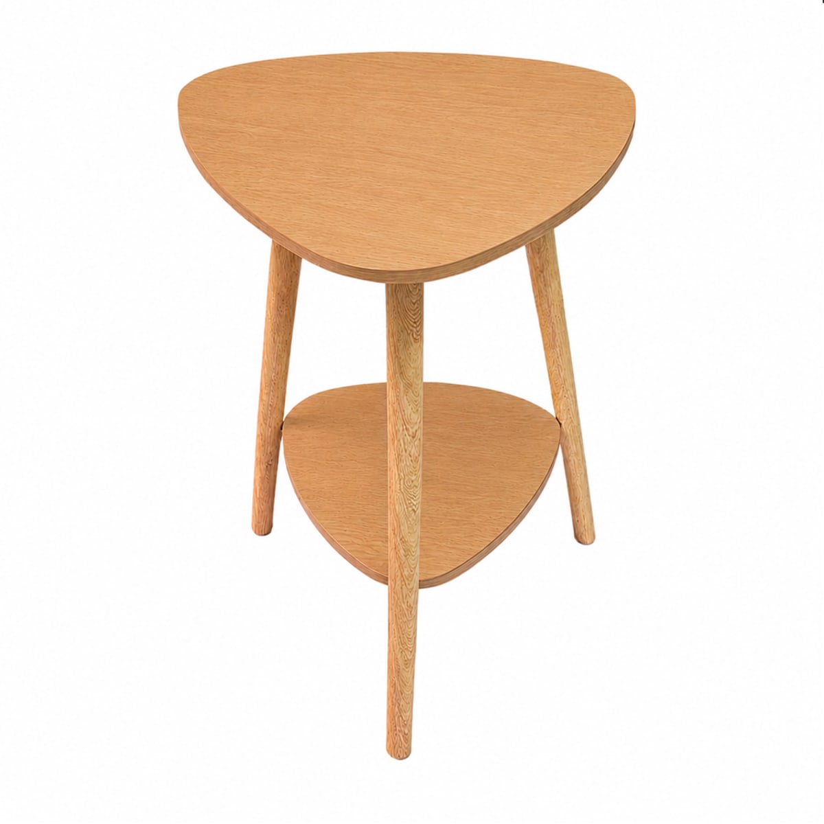 Mesa Triangular 2 niveles color Madera2