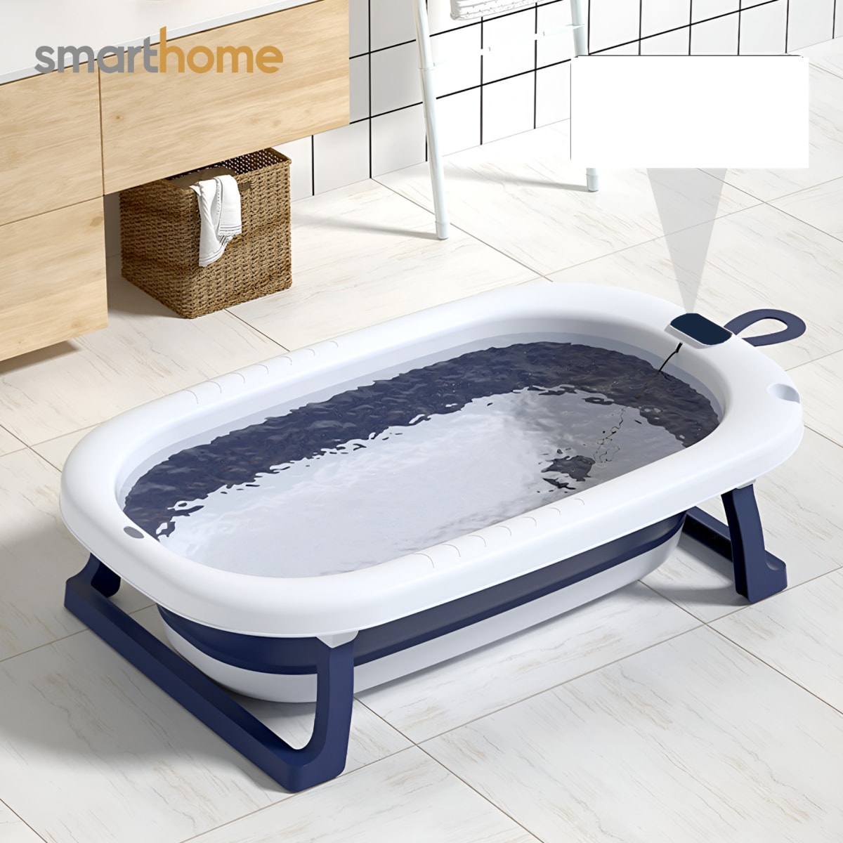 Bañera Plegable Smarthome Azul6