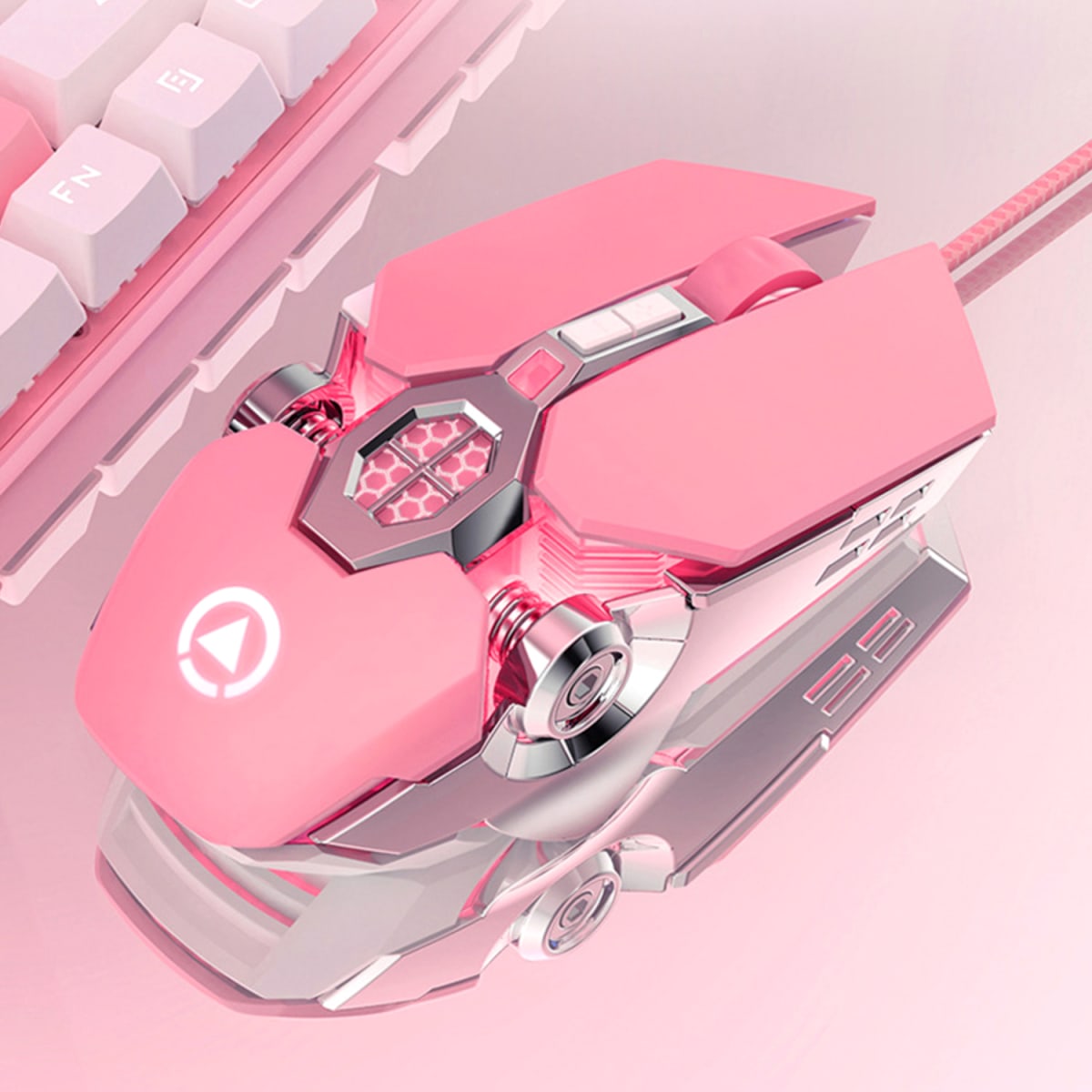Mouse Gamer Alámbrico Rosa Modelo W013