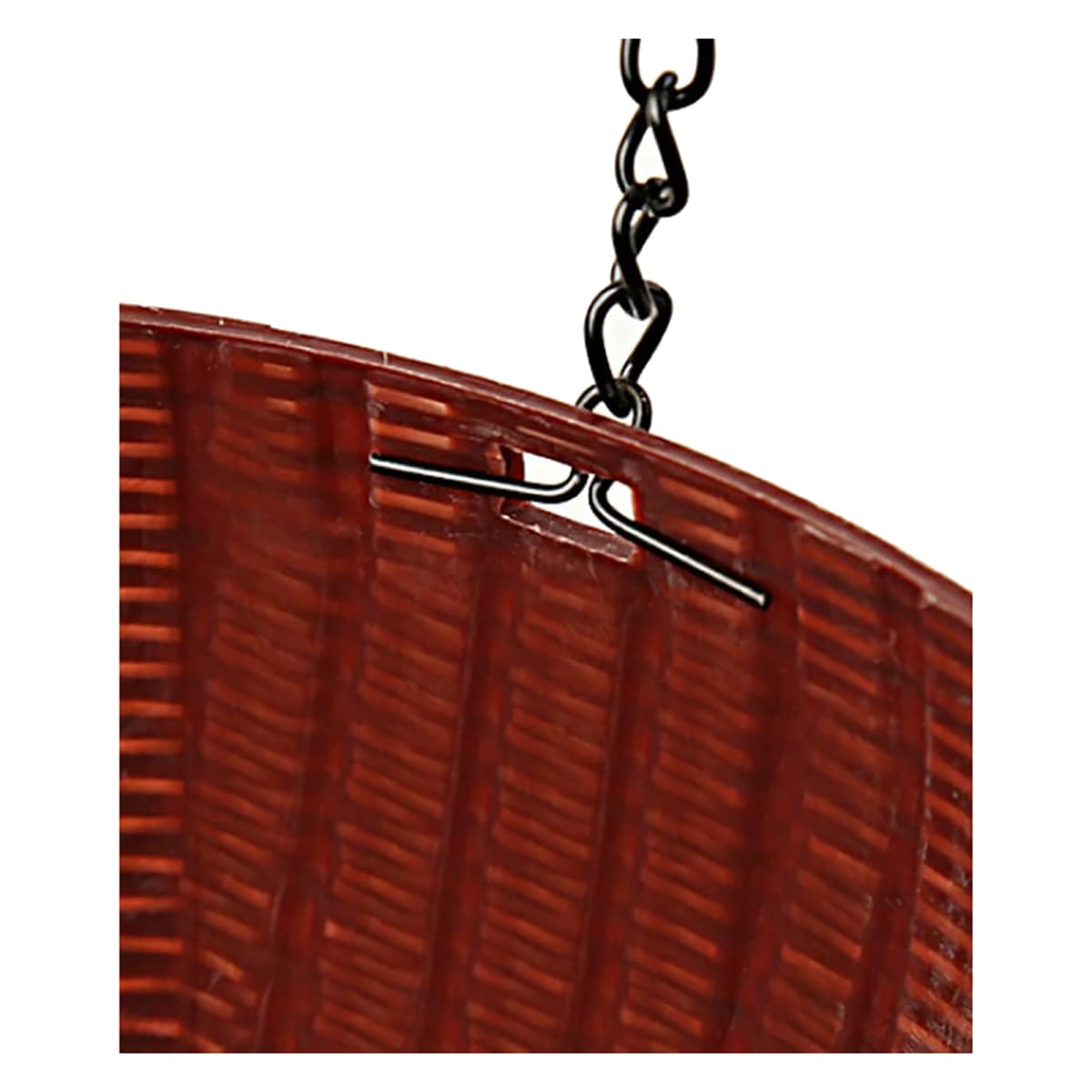 Macetero Colgante Plástico Diseño Ratan Café5