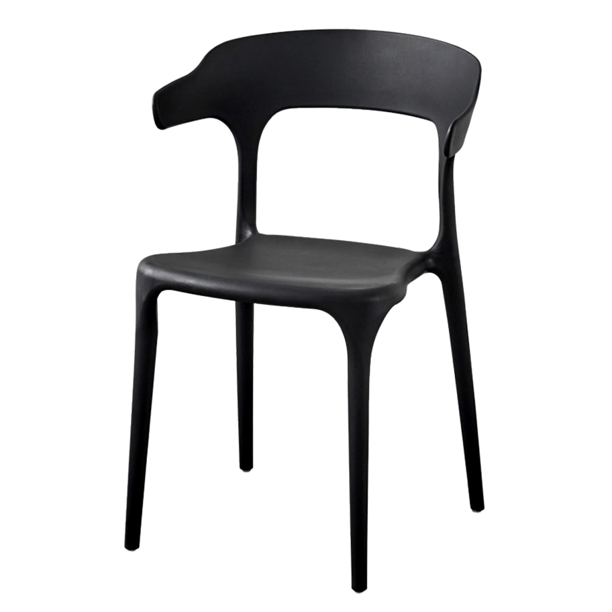 PACK 4 SILLAS TERRAZA PVC RIGIDO NEGRO MODELO TERRA3
