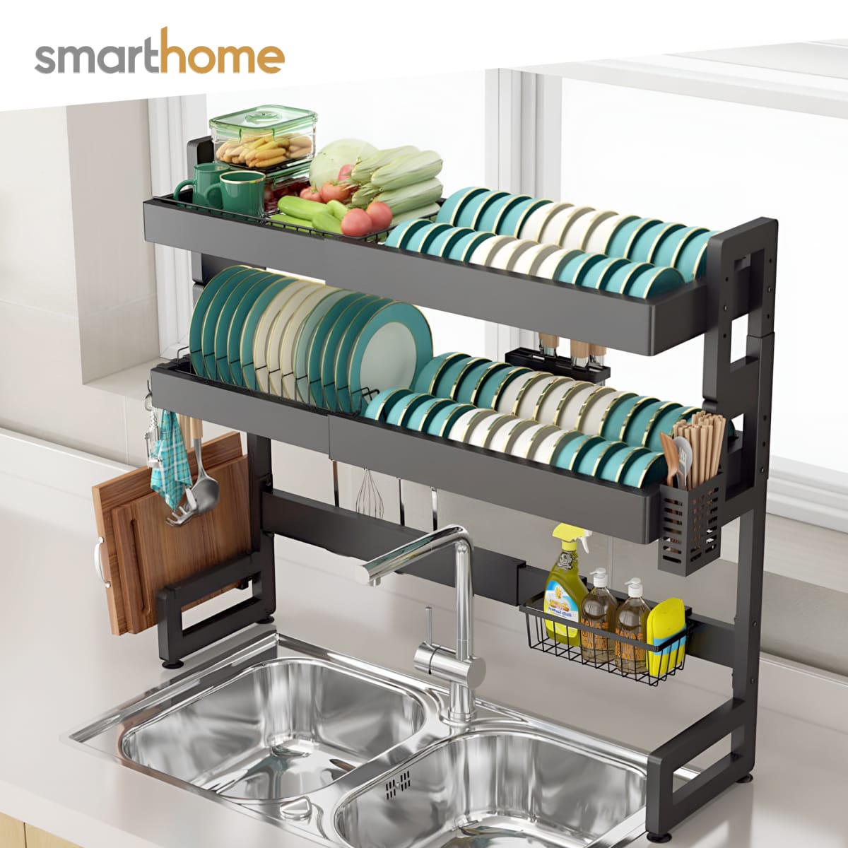 Secador de Platos Extra Grande Sobre Mesón7