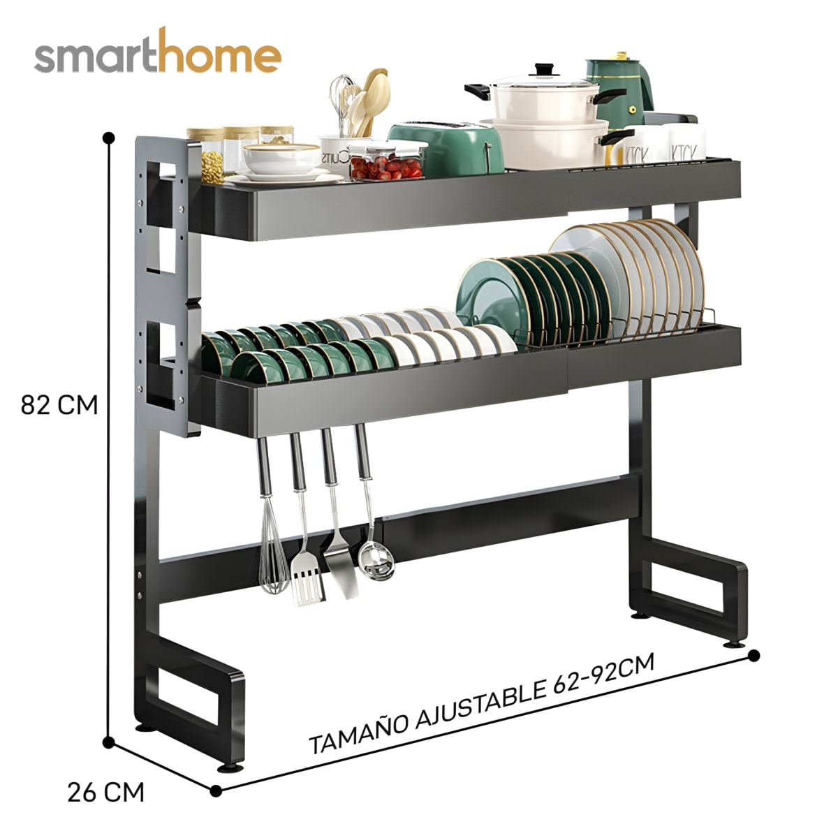 Secador de Platos Extra Grande Sobre Mesón3