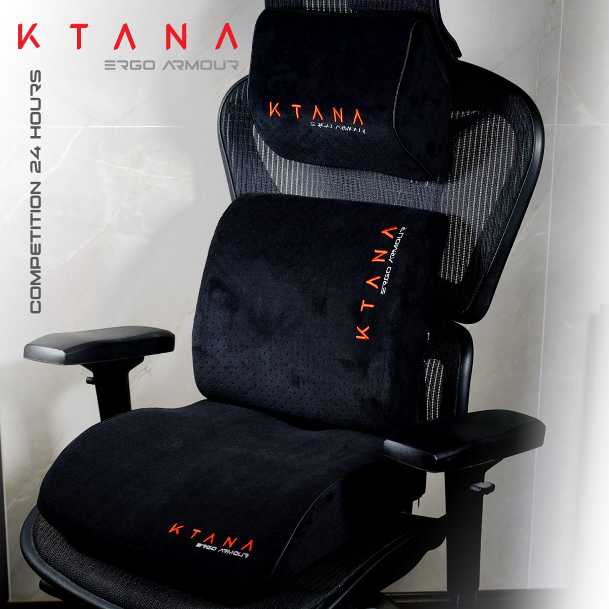 COJIN LUMBAR ERGONÓMICO MEMORY FOAM GAMER KTANA NEGRO7