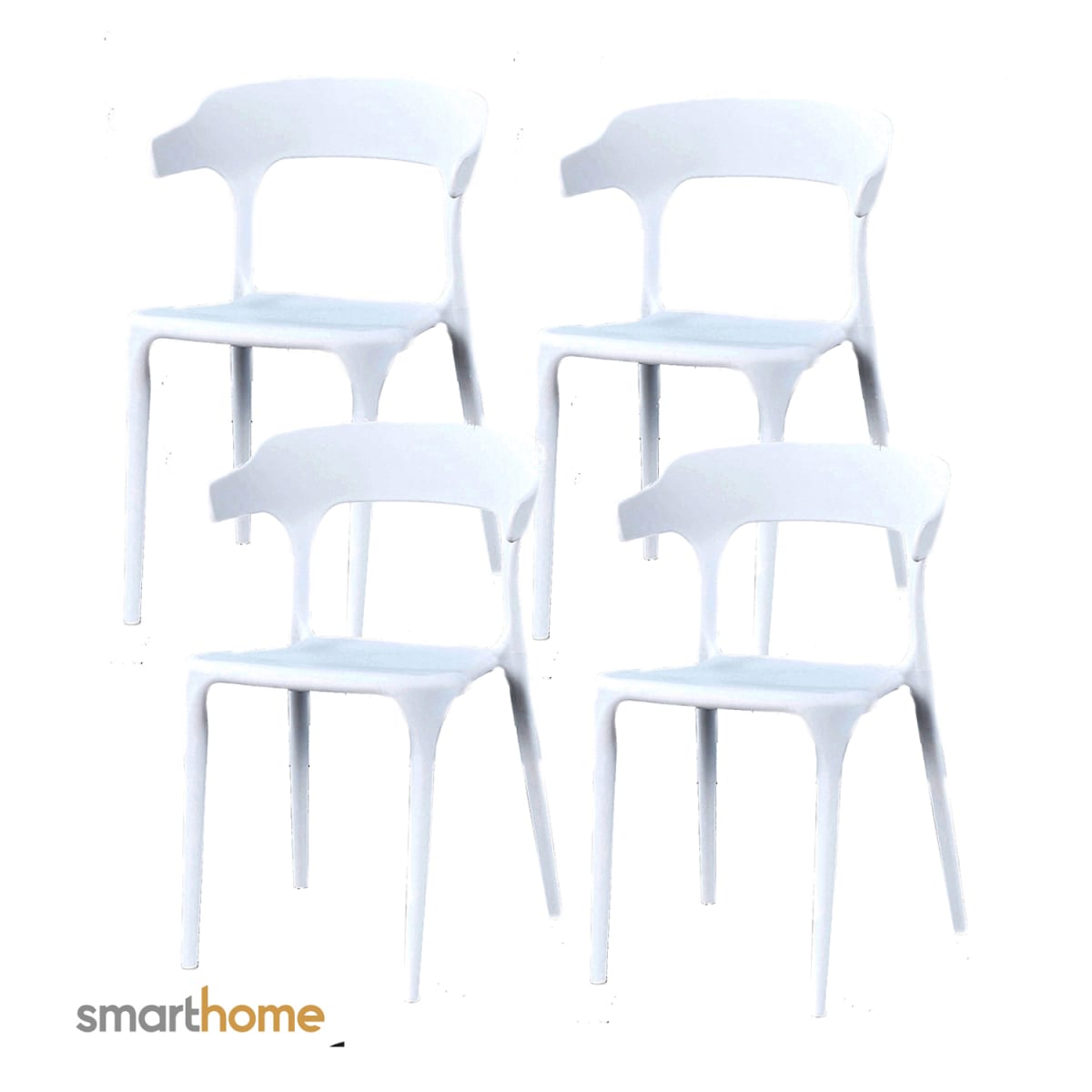 PACK 4 SILLAS TERRAZA PVC RIGIDO BLANCO MODELO TERRA1