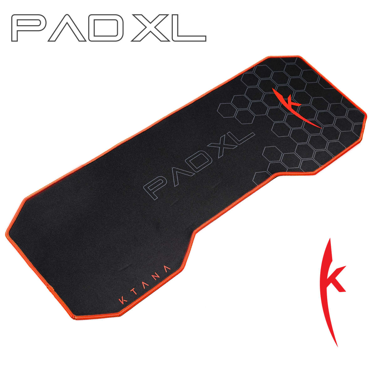 Mouse Pad Gamer Profesional Negro-Rojo 80x30 Cms Ktana2