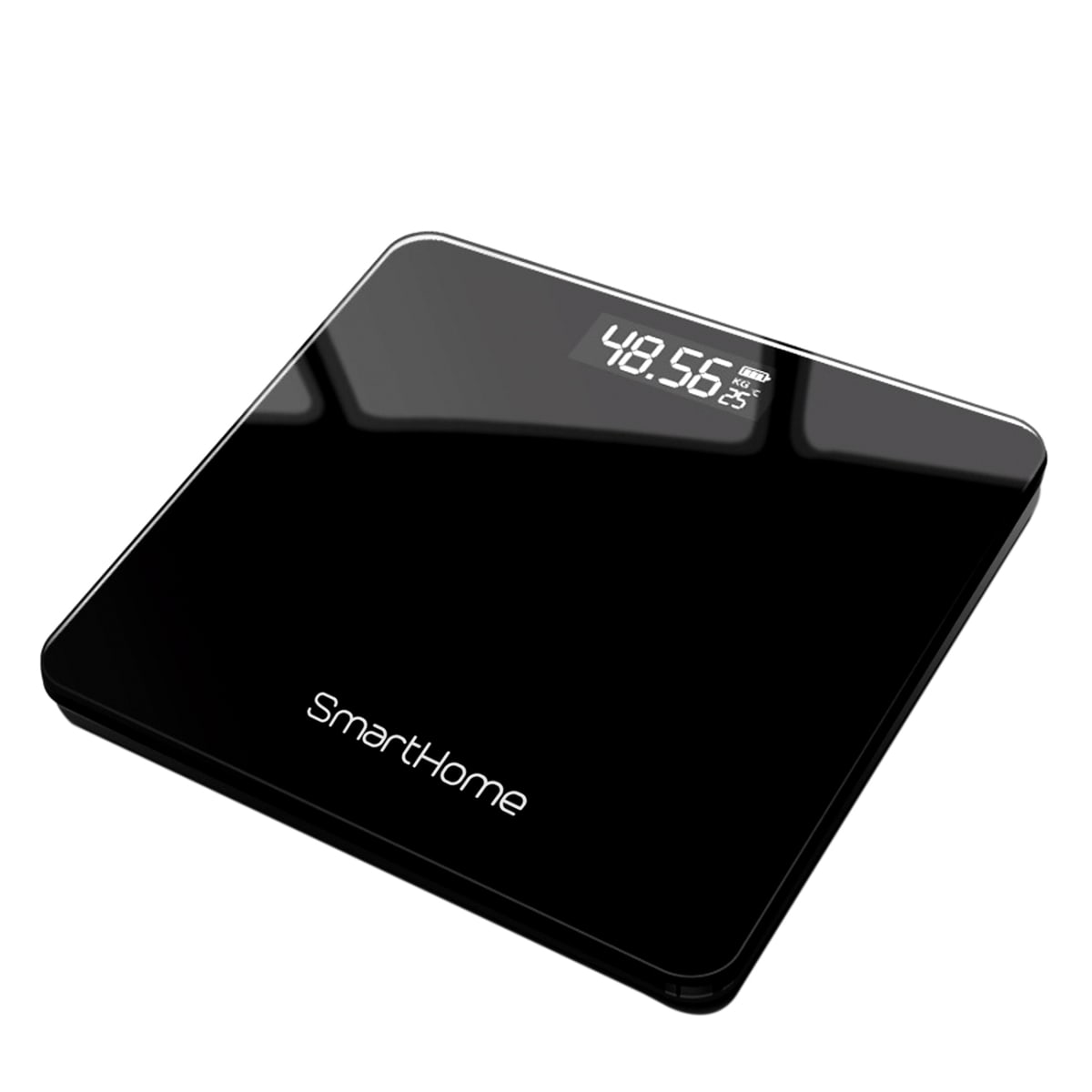 Pesa Balanza de Baño de Vidrio Templado Negro1