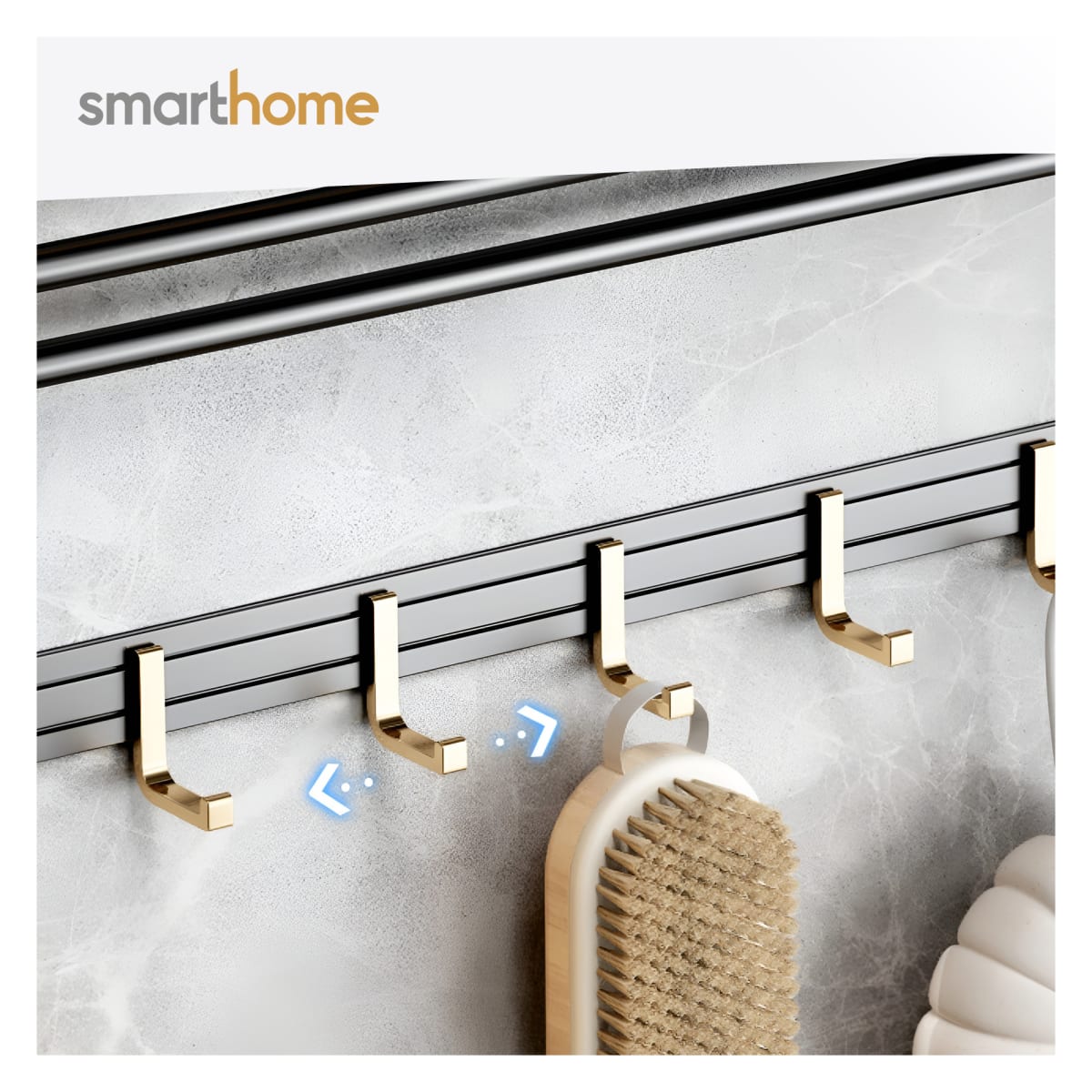 Toallero Plegable de Acero Smarthome Dorado Negro4