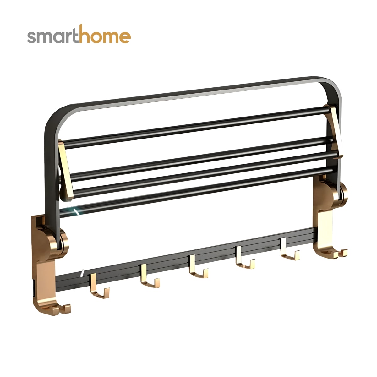 Toallero Plegable de Acero Smarthome Dorado Negro5