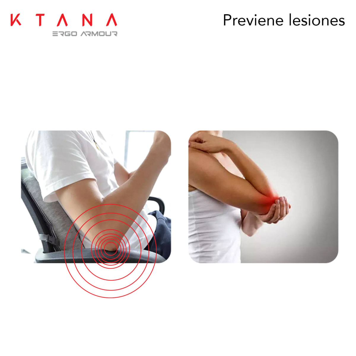 Set de Cojines Ergonómicos Apoya Brazos Ktana Negro5