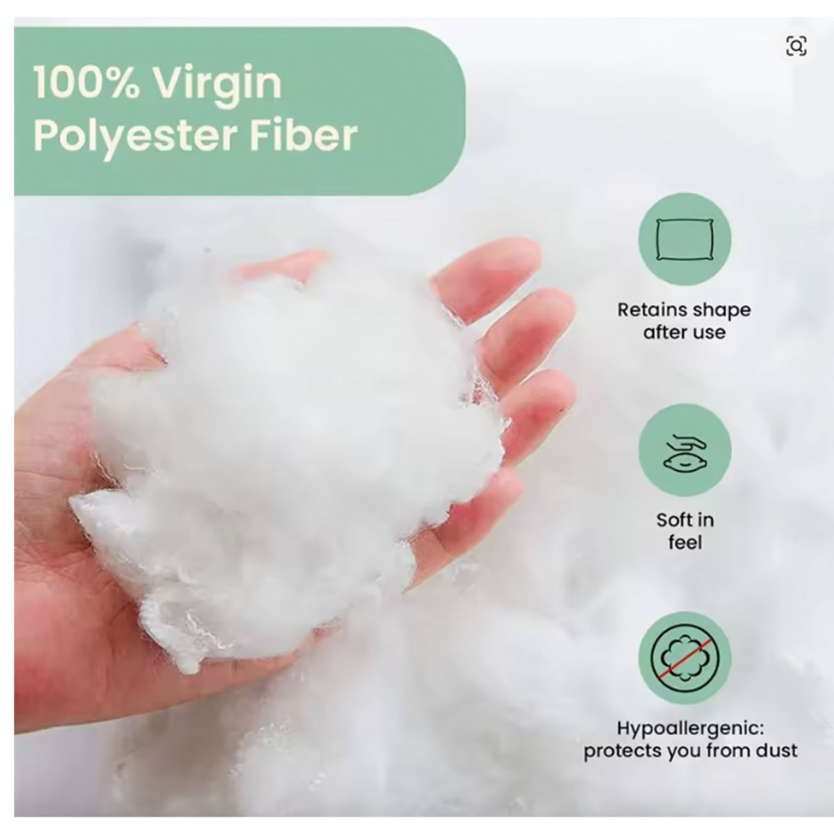 Pack 2 rellenos de Cojin 50x50cms Seda Sintética3