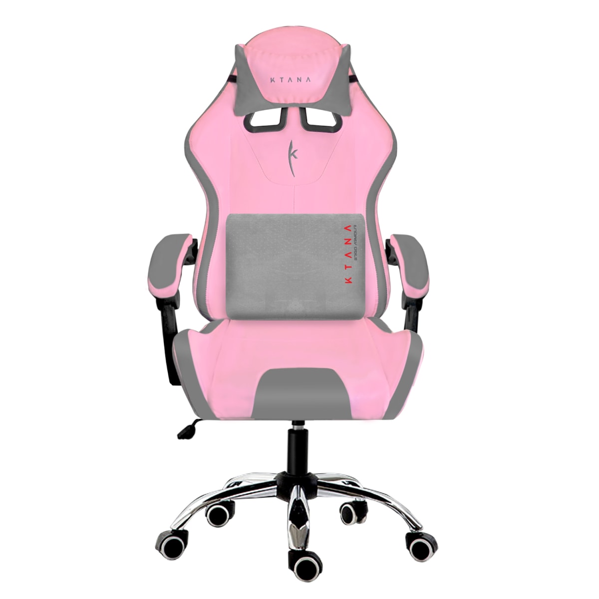 Silla Gamer Ergo Ultra Ktana Rosado-Gris Cojín Ergo Armour de Regalo2
