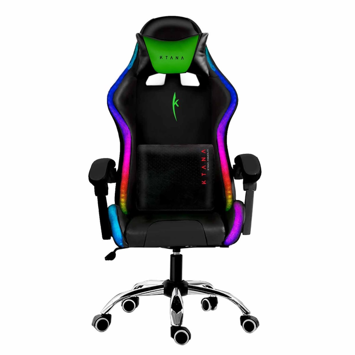 Silla Gamer Led Spectre Ktana Negra con Cojín Ergo Armor de Regalo1