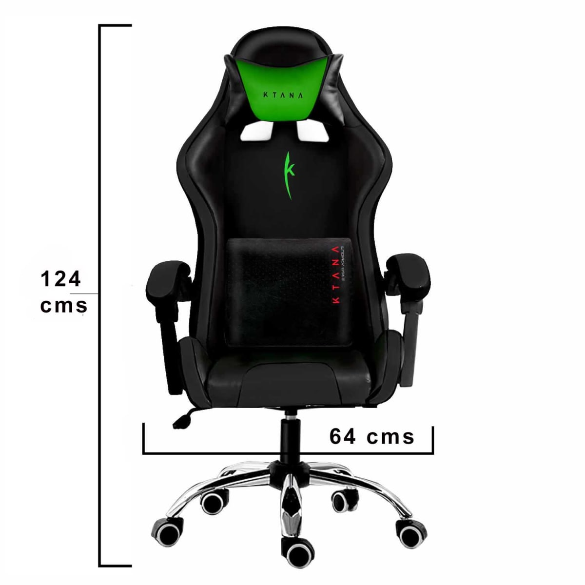 Silla Gamer Led Spectre Ktana Negra con Cojín Ergo Armor de Regalo3