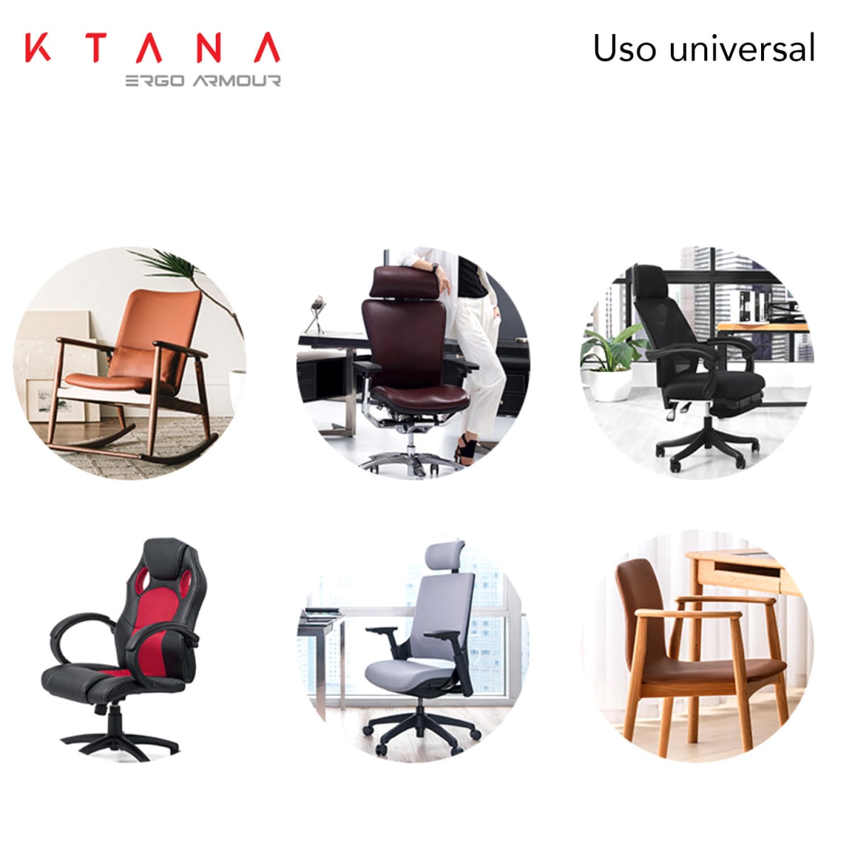 Set de Cojines Ergonómicos Apoya Brazos Ktana Negro6