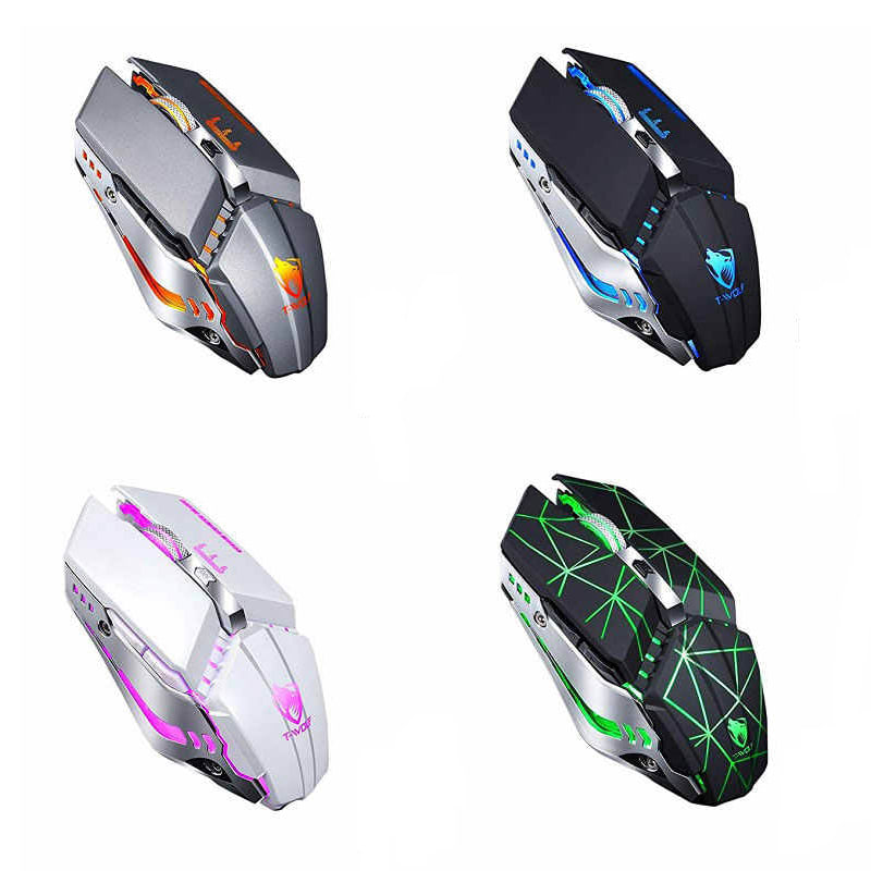 MOUSE GAMER INALAMBRICO RECARGABLE TVOLF Q15 NEGRO2