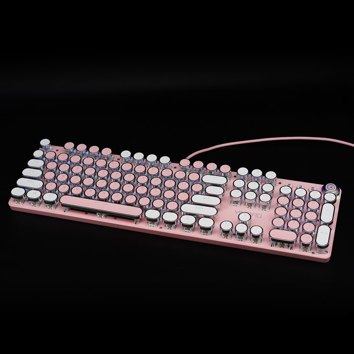 Teclado Gamer Mecánico Profesional Yindiao Rosado6
